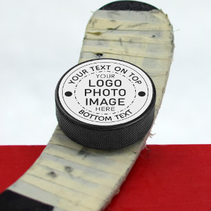 Personalised Custom Colour Text Photo Logo  Hockey Puck
