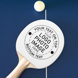 Personalised Custom Colour Text Photo Logo  Ping Pong Paddle