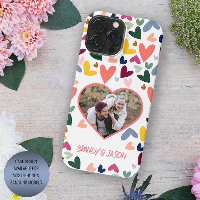 Personalised Custom Colourful Hearts Art Pattern Case-Mate iPhone Case (Creator Uploaded)