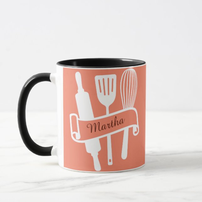 Personalised custom cook's coffee mug (Left)