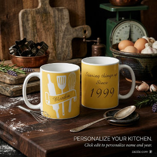 Personalised custom cook's coffee mug