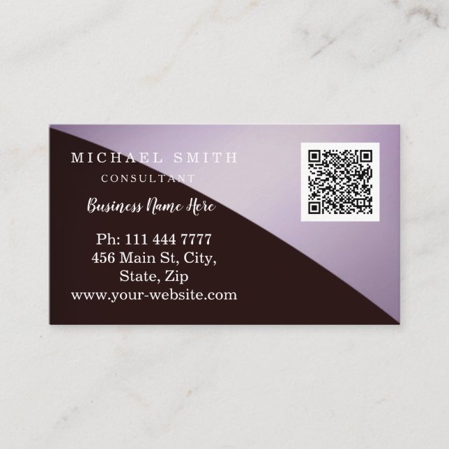 Personalised Custom Corporate QR Code Logo Business Card (Front)