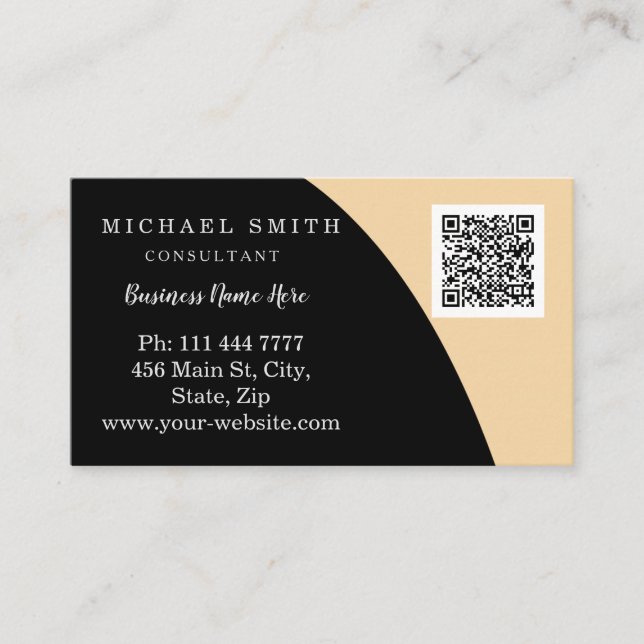 Personalised Custom Corporate QR Code Logo Business Card (Front)