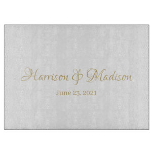Personalised Custom Couple Name and Date Wedding Cutting Board