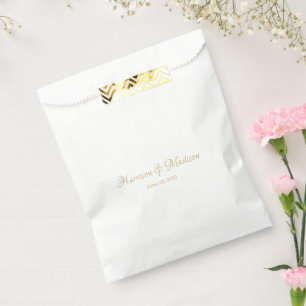 Personalised Custom Couple Name and Date Wedding Favour Bags