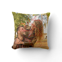 Personalised,Custom Couple Pillow | Photo & Names 