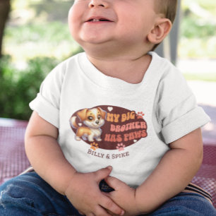 Personalised custom cute baby and dog  T-Shirt