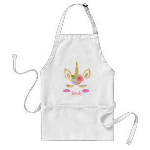 Personalised Custom Cute unicorn with Pony Standard Apron