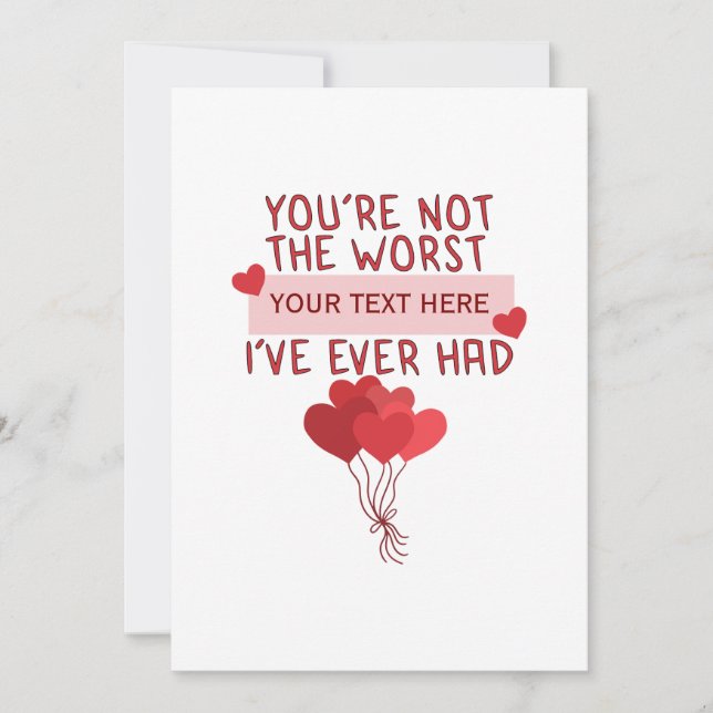 Personalised Custom Cute Valentines Day Save The Date (Front)