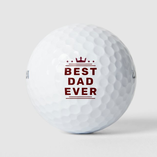 Personalised Custom Dad Fathers Day Photo Collage Golf Balls (Front)