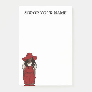 Personalised Custom Delta Sorority  Post-it Notes