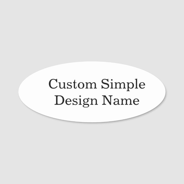 Personalised Custom Design3" X 1.25"  Name Tag (Front)