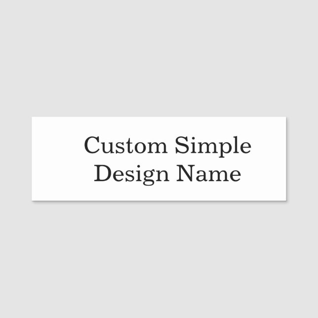 Personalised Custom Design Classic Name Tag (Front)