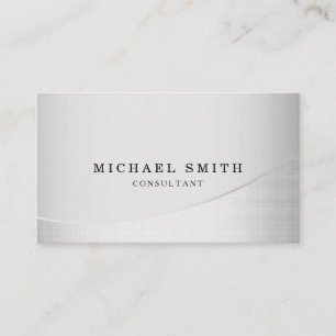 Personalised Custom Elegant Modern Plain Metal Business Card