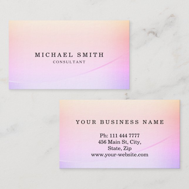 Personalised Custom Elegant Modern Plain Metal Business Card (Front/Back)