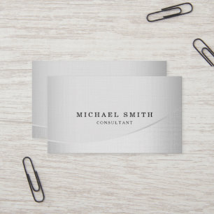 Personalised Custom Elegant Modern Plain Metal Business Card