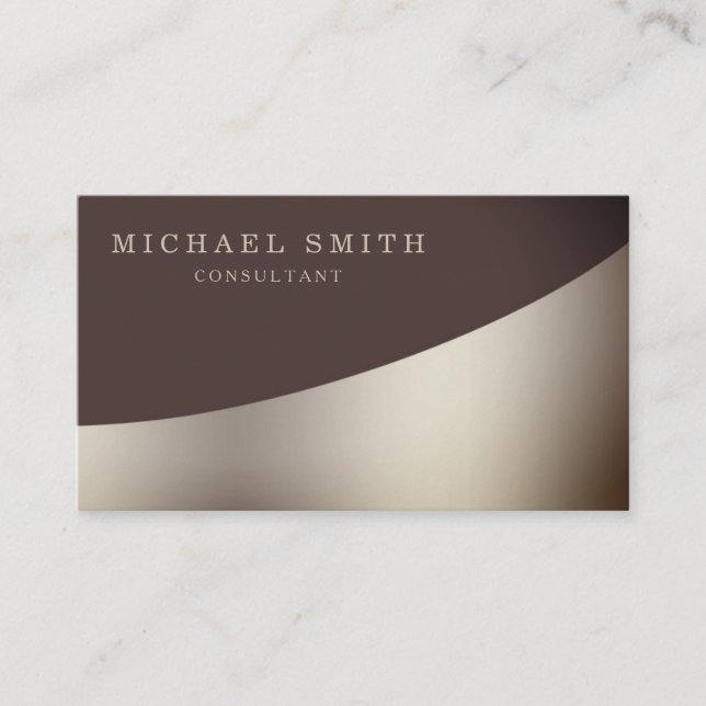 Personalised Custom Elegant Modern Plain Metal Business Card (Front)