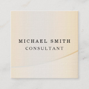 Personalised Custom Elegant Modern Plain Metal Square Business Card