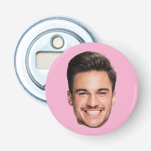 Personalised Custom Face Pink Bottle Opener