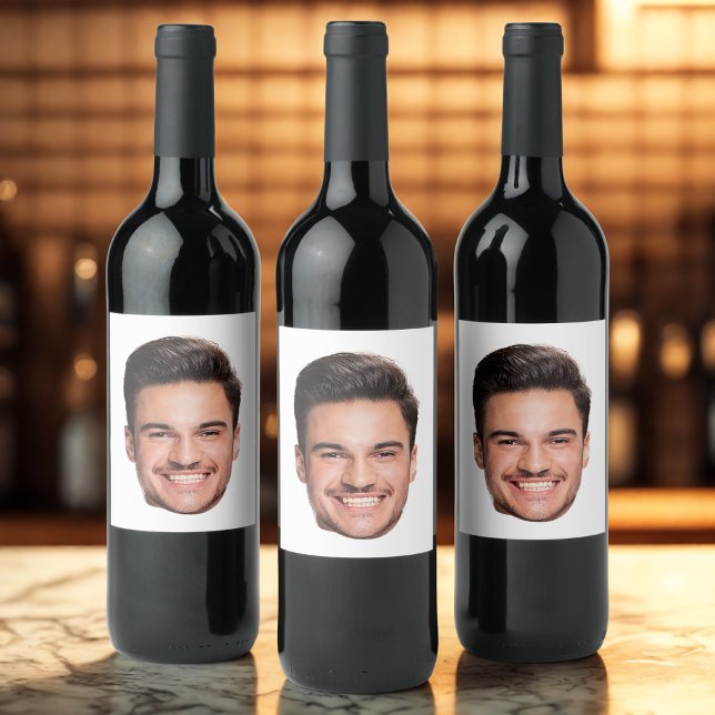 Personalised Custom Face Wine Label (Creator Uploaded)