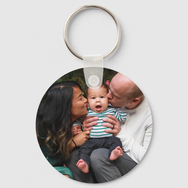 Personalised Custom Family Photo  Key Ring (Front)