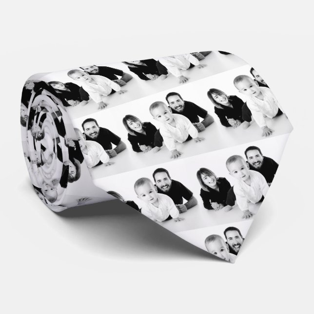 Personalised Custom Family Photo Tie (Rolled)