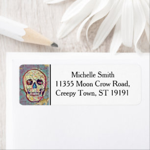 Personalised Custom Floral Sugar Skull Halloween L