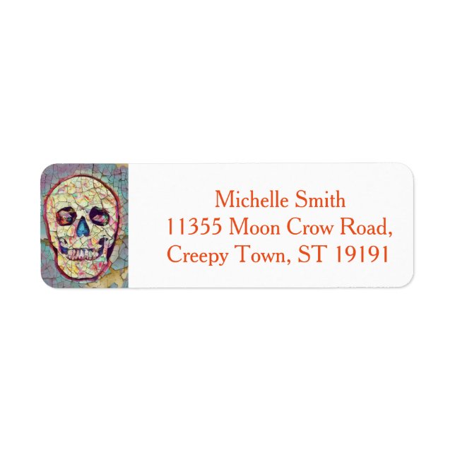 Personalised Custom Floral Sugar Skull Halloween L (Front)