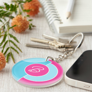 Personalised Custom Fun Chic Abstract Art Pattern Key Ring