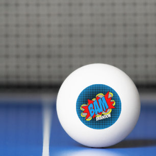 Personalised Custom Fun Vintage Pop Art Style Ping Pong Ball
