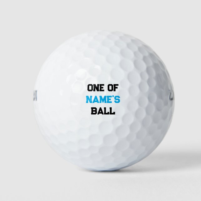 personalised custom funny one of names golfer ball (Front)