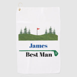Personalised Custom Groomsmen Wedding Golf Towel