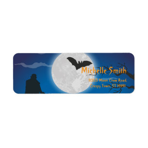 Personalised Custom Halloween Crow with Moon