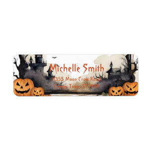 Personalised Custom Halloween Crow with Moon
