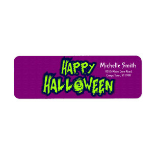 Personalised Custom Halloween Crow with Moon Label