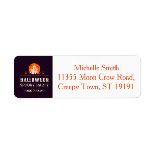 Personalised Custom Halloween Label