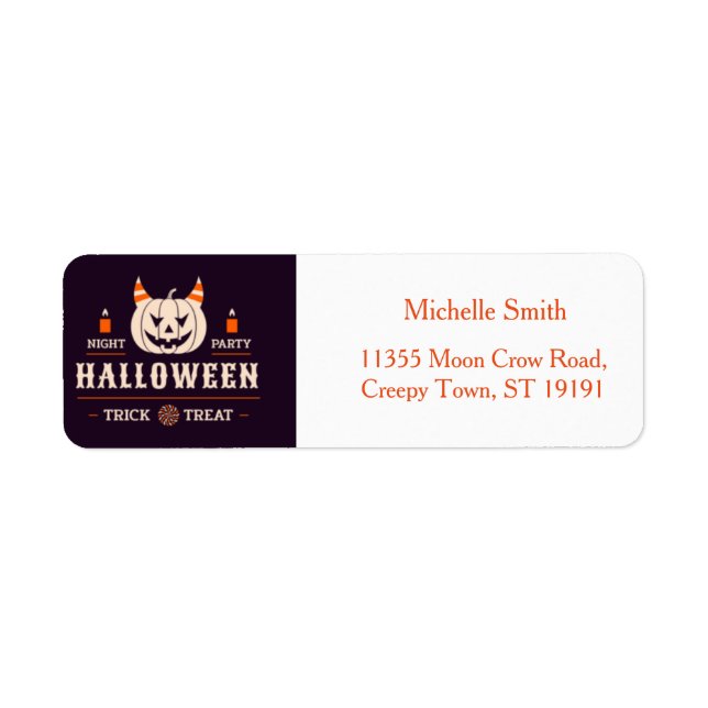 Personalised Custom Halloween Label (Front)