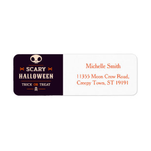 Personalised Custom Halloween Label