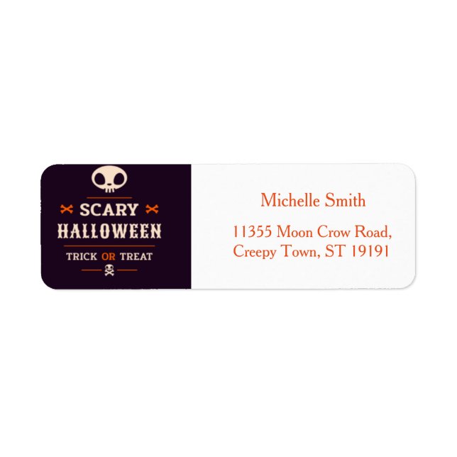 Personalised Custom Halloween Label (Front)