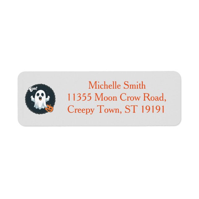 Personalised Custom Halloween Pumpkin Boo Ghost (Front)