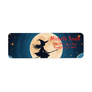 Personalised Custom Halloween Witch with Moon