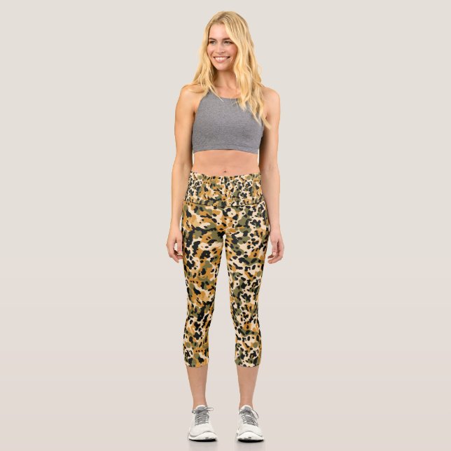 Personalised Custom High Waisted Yoga Capris (Front)