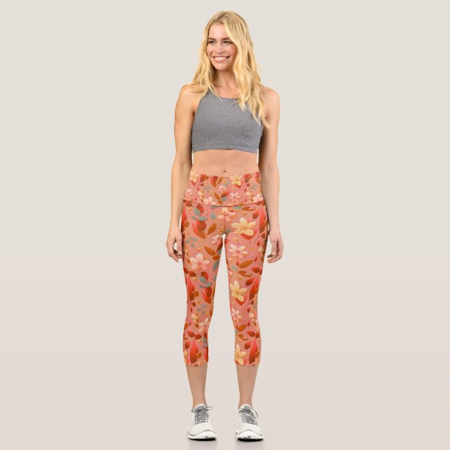Personalised Custom High Waisted Yoga Capris (Front)
