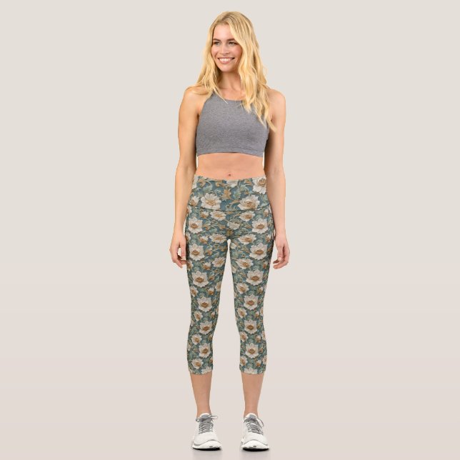 Personalised Custom High Waisted Yoga Capris (Front)