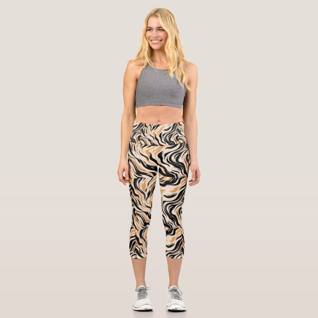 Personalised Custom High Waisted Yoga Capris (Front)