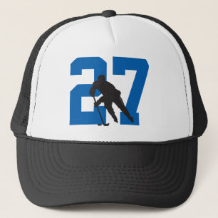 Personalised Custom Hockey Player Number Trucker Hat