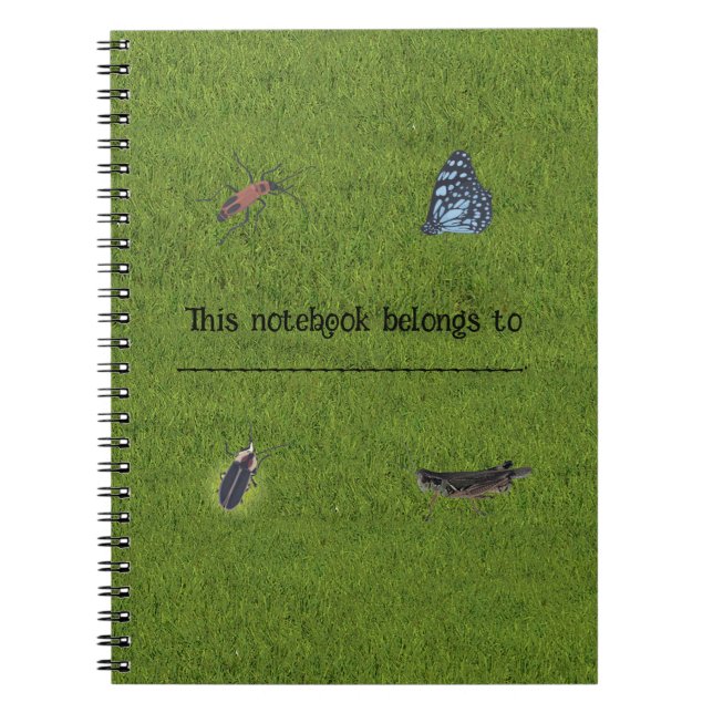 Personalised, Custom Insects Notebooks (Front)