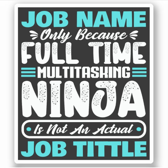 Personalised Custom Job Title Multitasker Worker (Front)