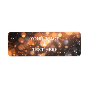 Personalised Custom Label Gold Glitter 