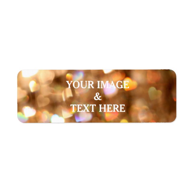 Personalised Custom Label Gold Glitter Return (Front)